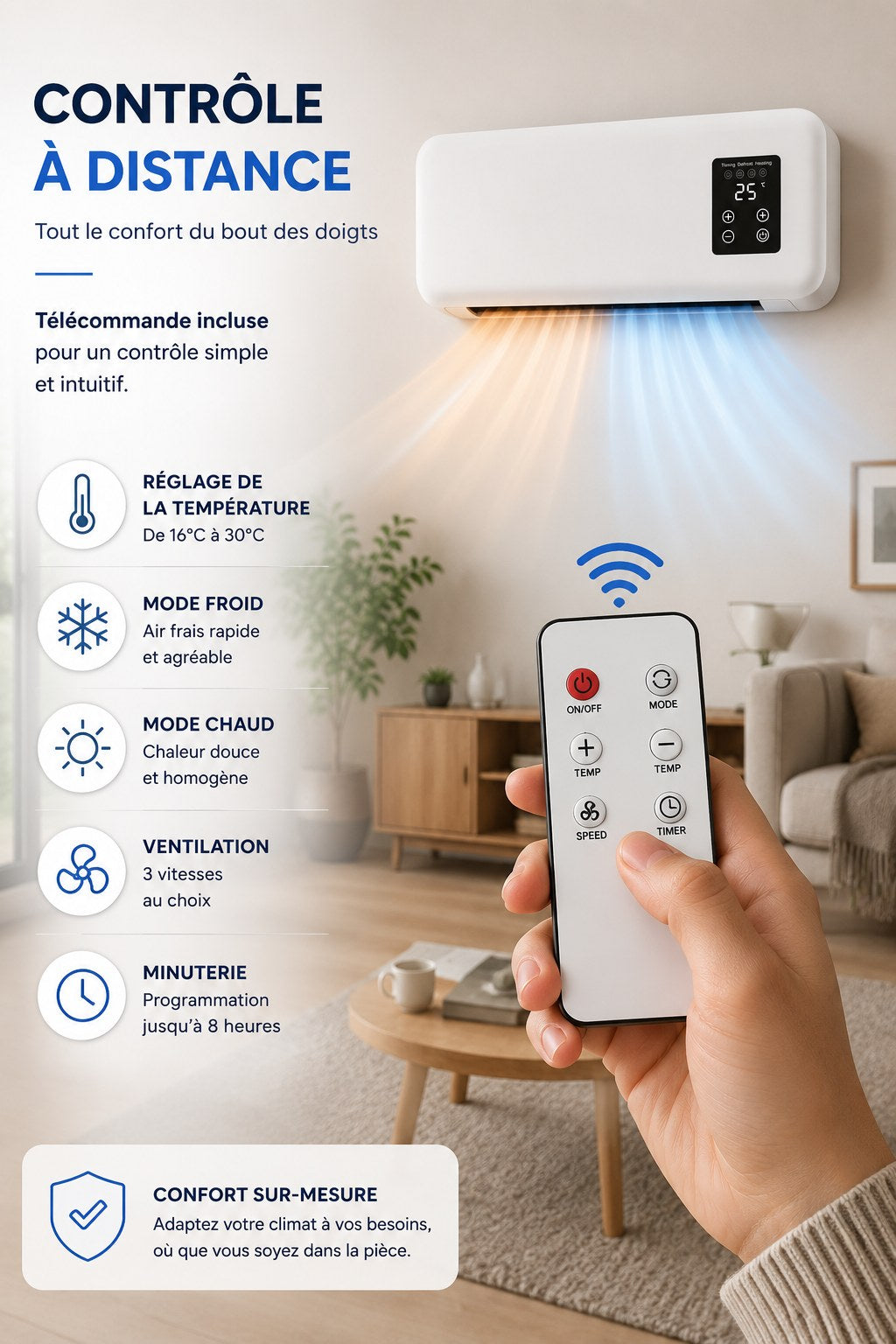 Aura - Contrôle à distance avec télécommande incluse